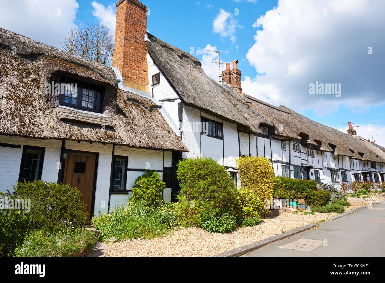 Coldharbour Row Cottages Tring Road Wendover Aylesbury Buckinghamshire UK Stock Photo