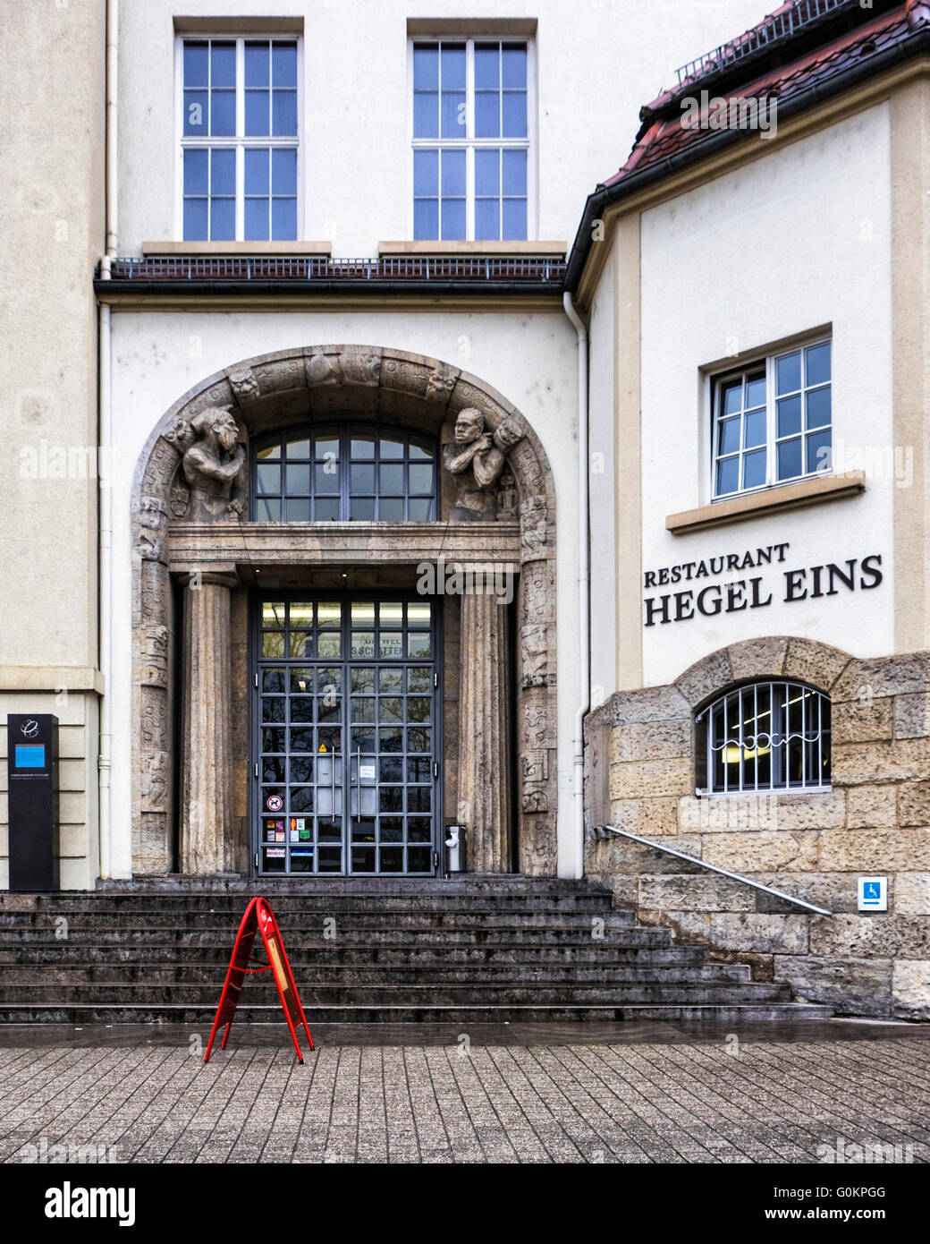 Stuttgart, Germany Linden Museum and Restaurant Hegel Eins exterior. Historic Old Building Stock Photo