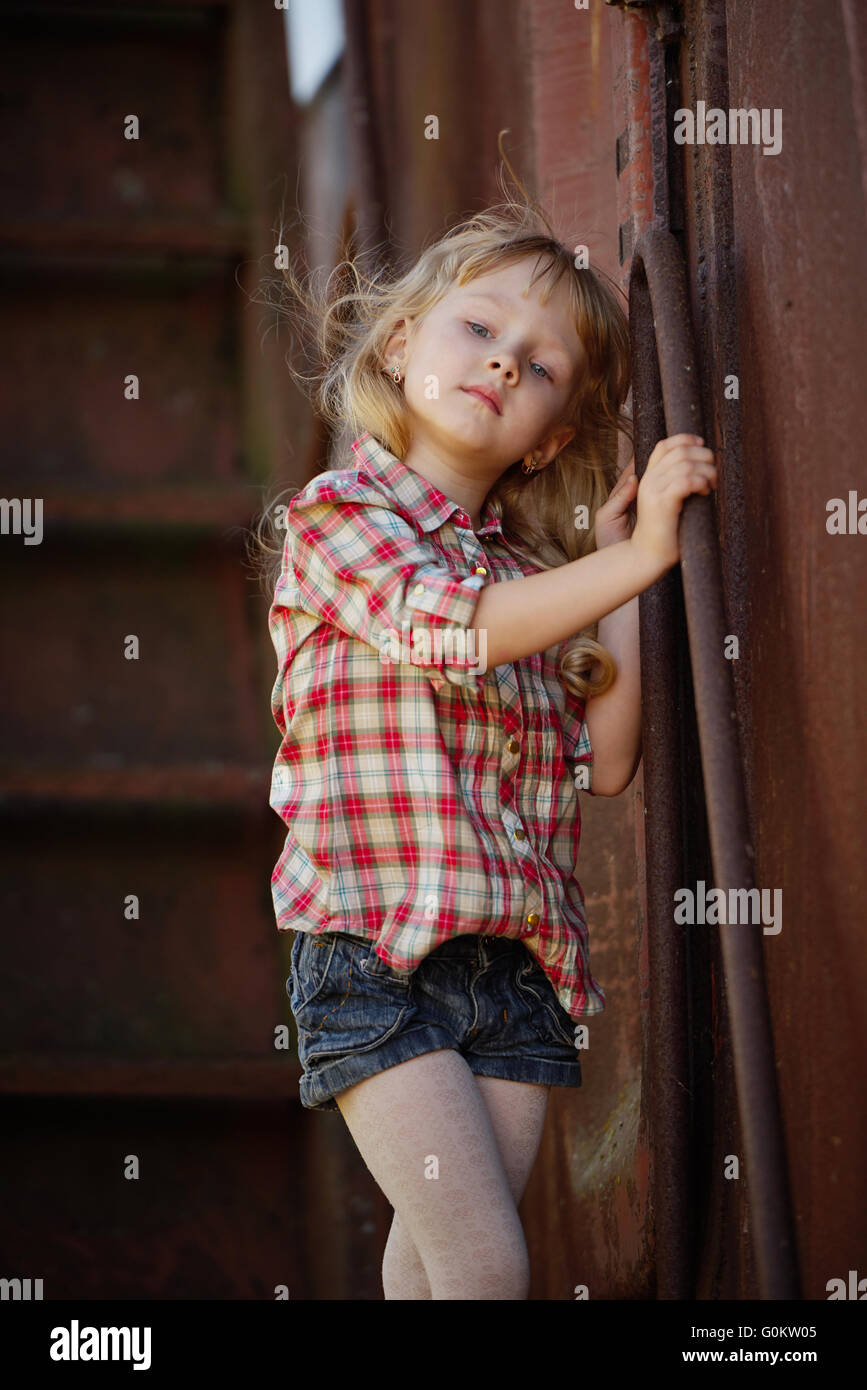 beautiful girl with long hair posing Stock Photo - Alamy