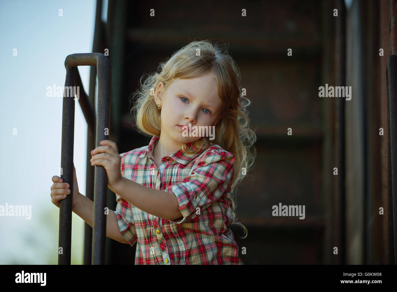 beautiful girl with long hair posing Stock Photo - Alamy