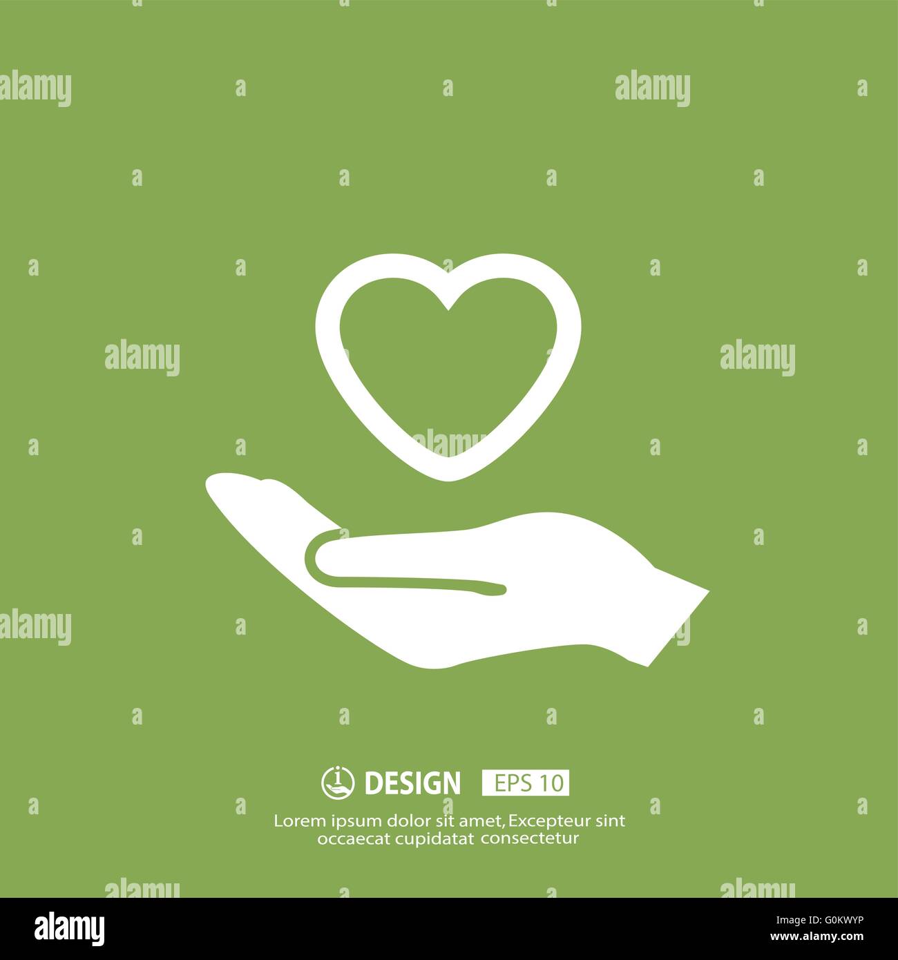 heart in hand icon Stock Vector Image & Art - Alamy