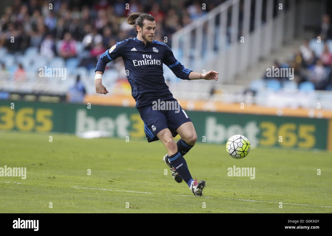 Gareth Bale of Real Madrid during the La Liga match espagolde Real Sociedad - Real Madrid at the Anoeta Stadium Stock Photo