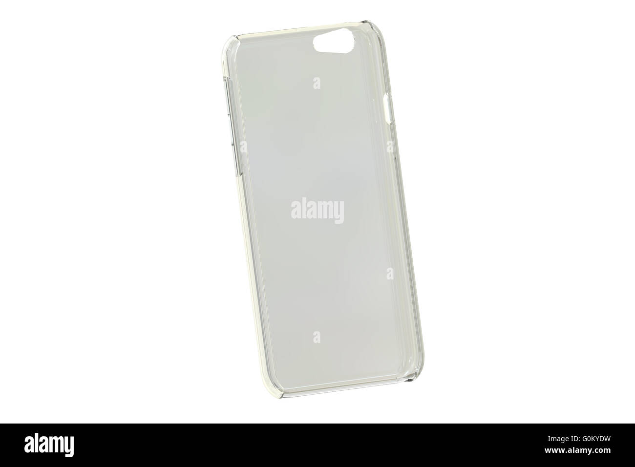 Silicone Transparent Mobile Phone plastic case, 3D rendering Stock Photo