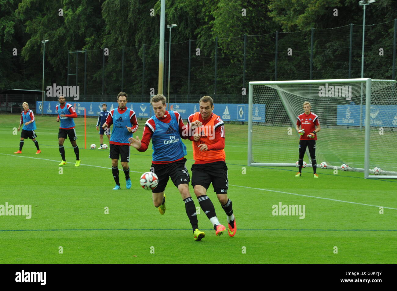 HSV-Training an der Imtech Arena, Hamburg, Deutschland. Editorial use only. Stock Photo