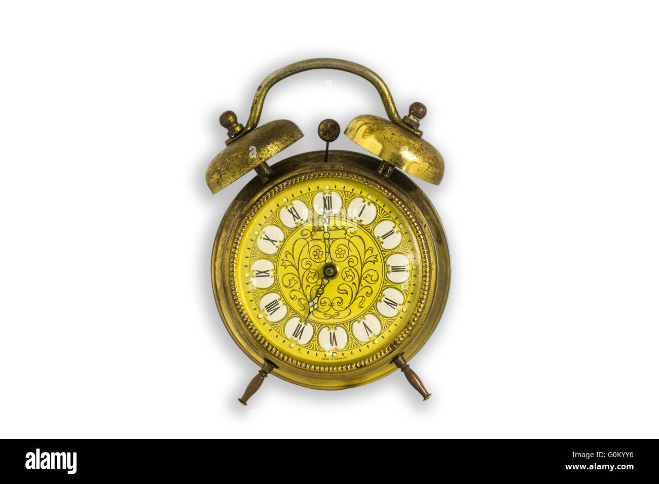 Antique Gold Alarm Clock Stock Photo Alamy