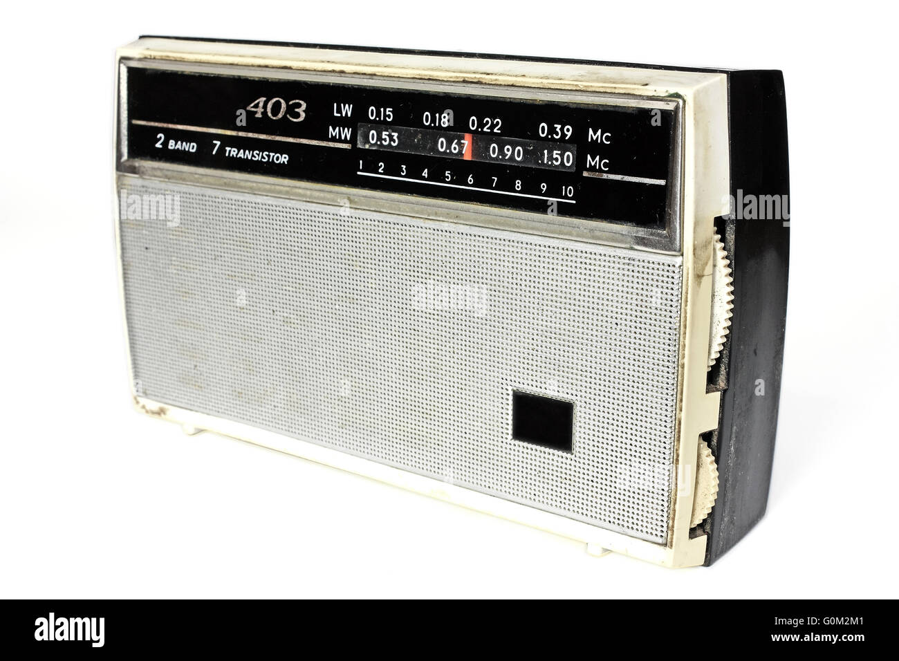 Old russian radio isolated on white background Stock Photo - Alamy