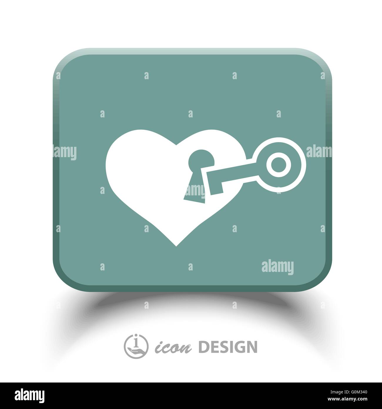 heart with key icon Stock Vector Image & Art - Alamy