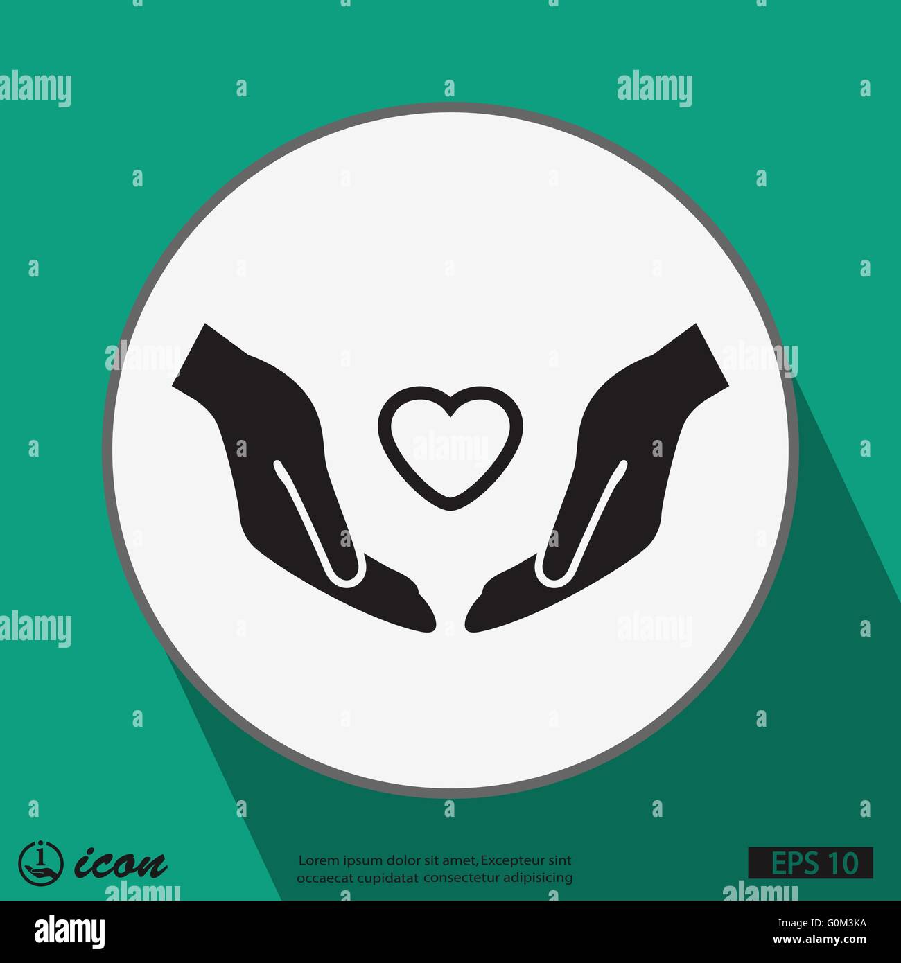 heart in hand icon Stock Vector Image & Art - Alamy