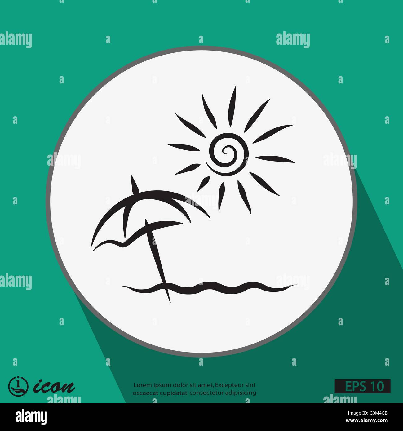 summer vacation icon Stock Vector Image & Art - Alamy