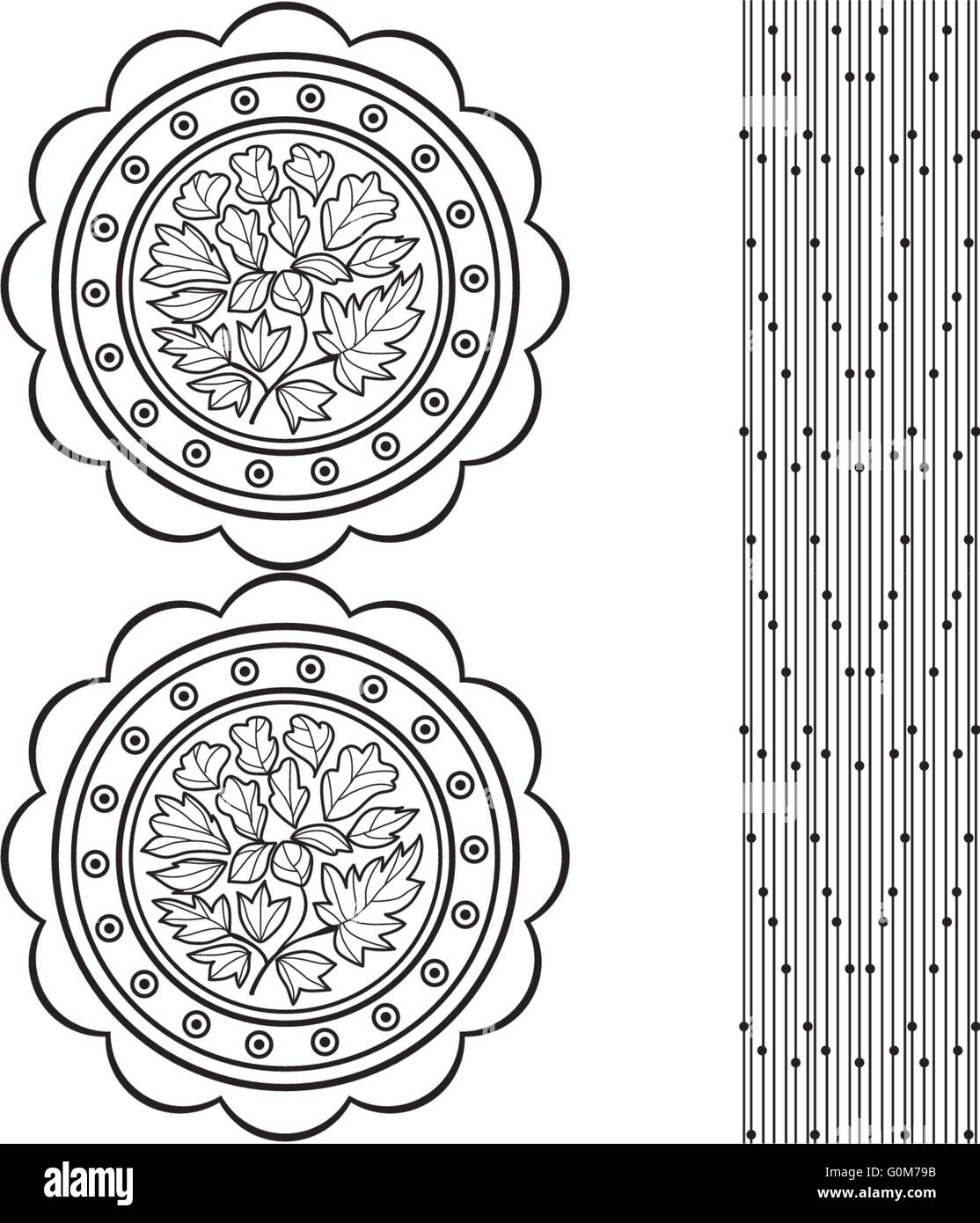 Traditinal Pattern Round Roof patterns Stock Vector Images - Alamy