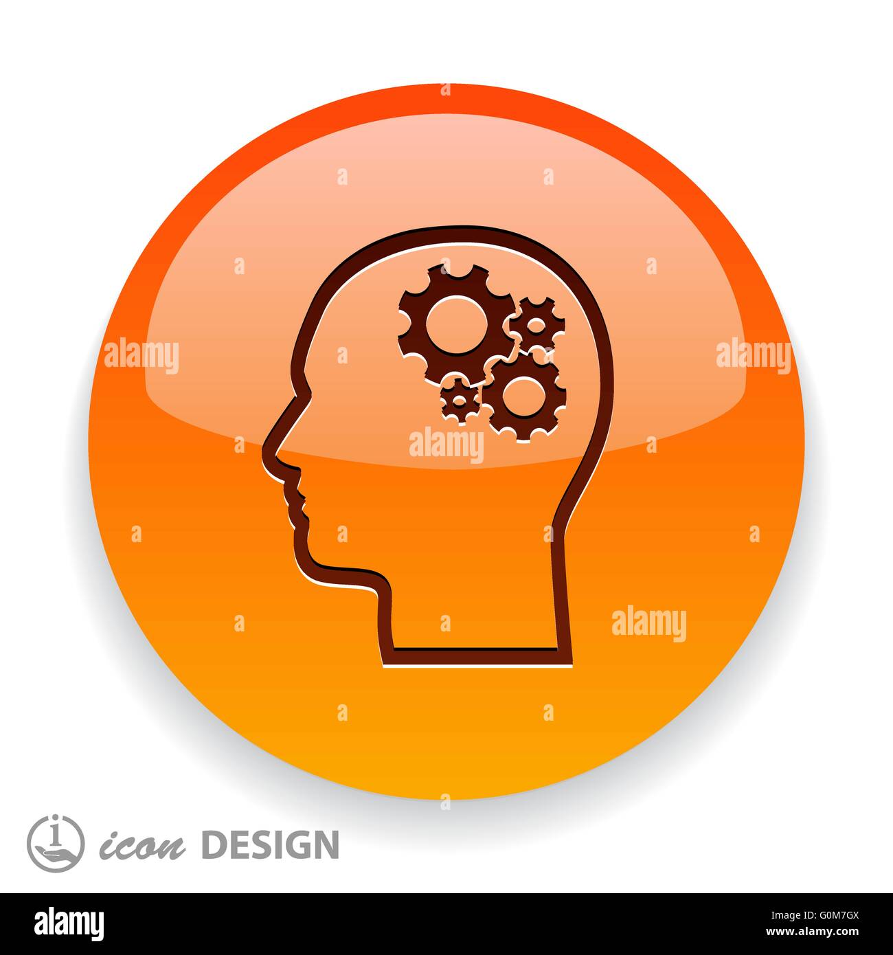 gear in head icon Stock Vector Image & Art - Alamy