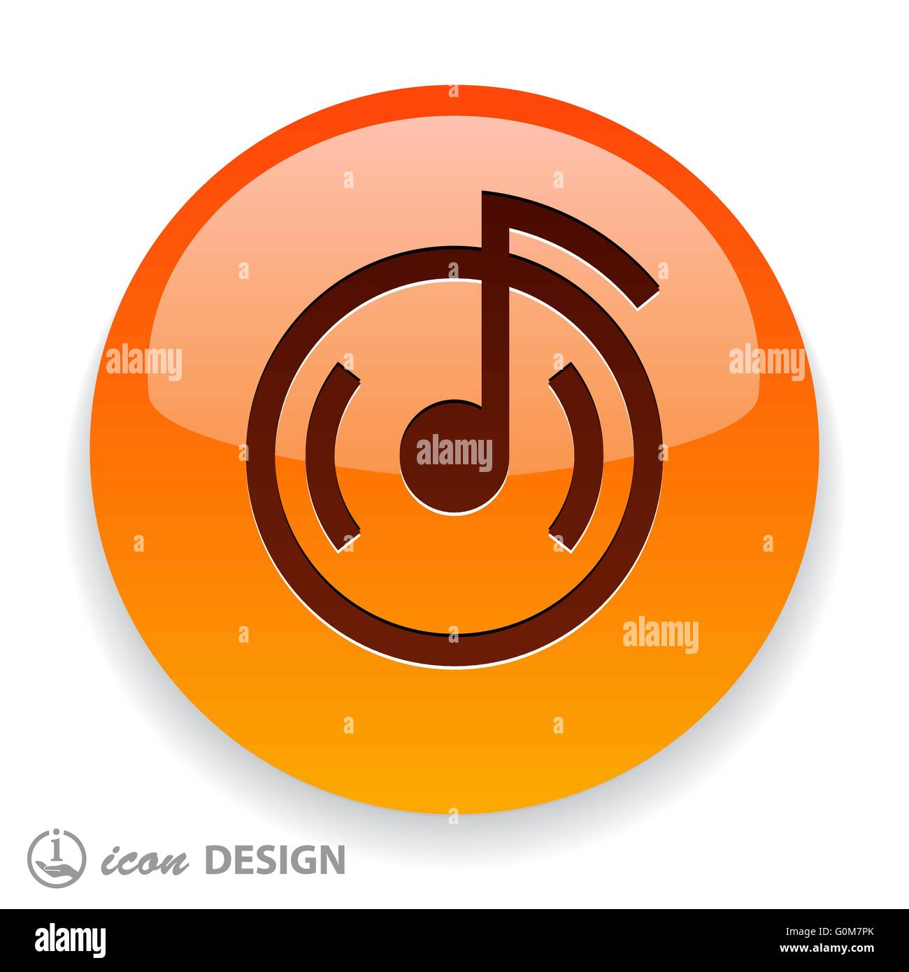 music note on cd icon Stock Vector Image & Art - Alamy