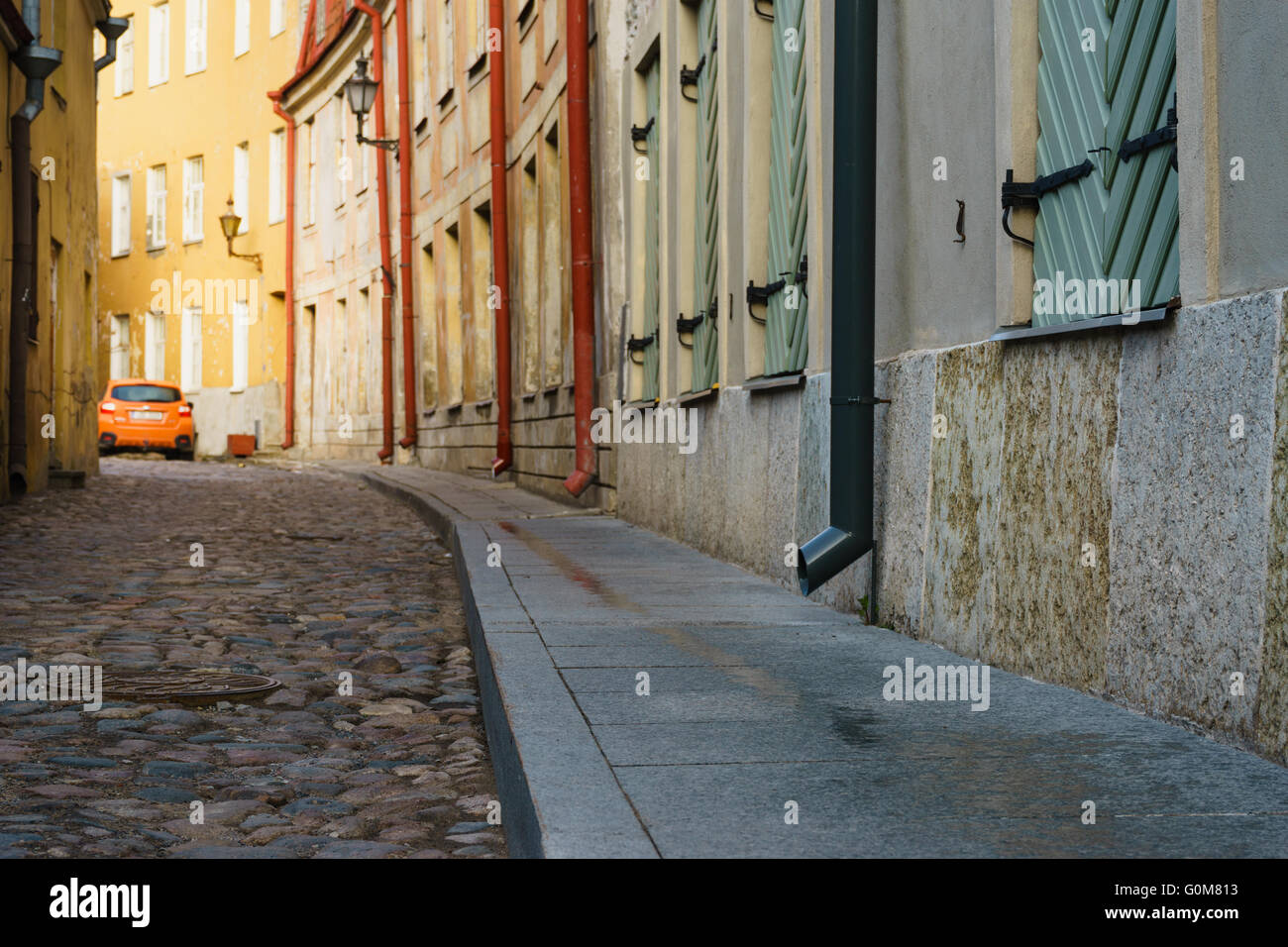 Narrow lane with street lamp hi-res stock photography and images - Alamy