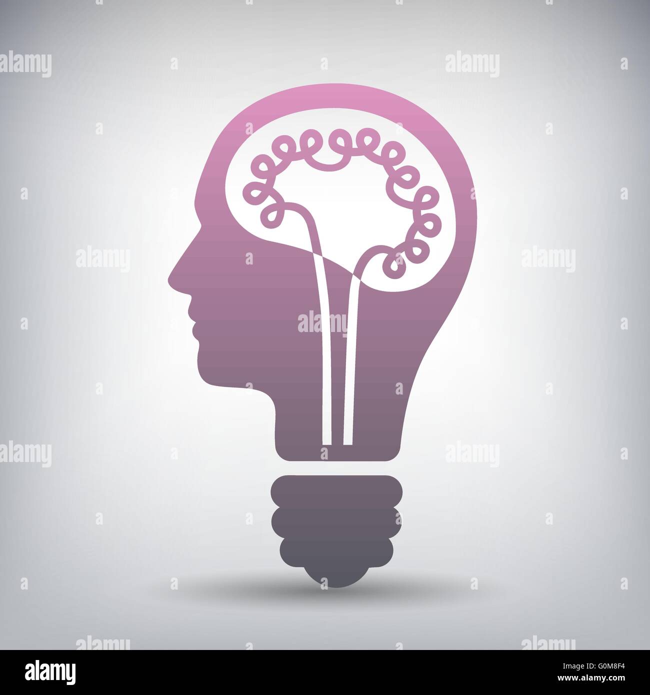 bulb AND head icon Stock Vector Image & Art - Alamy