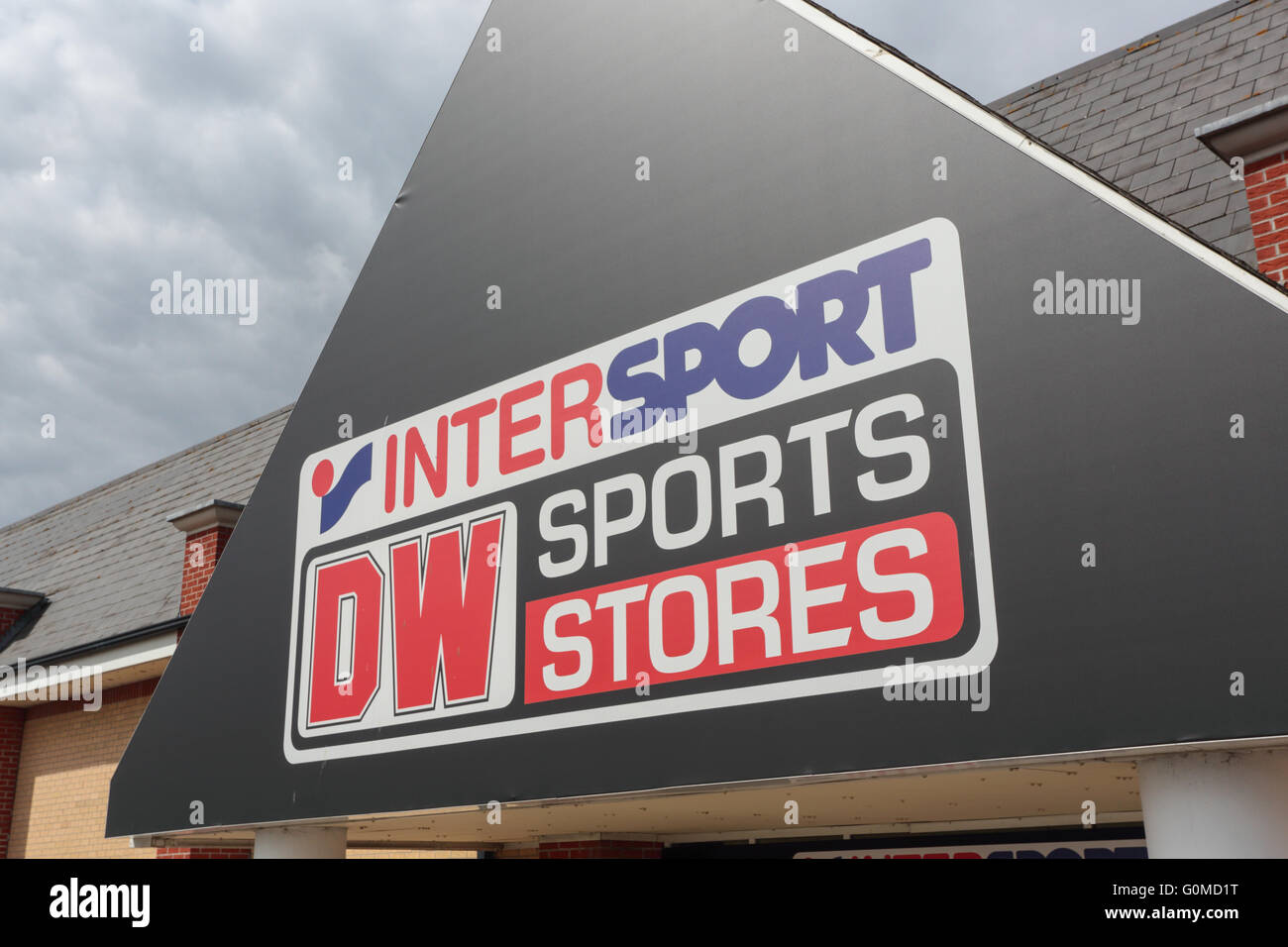 Intersport DW Sports Store signage Stock Photo
