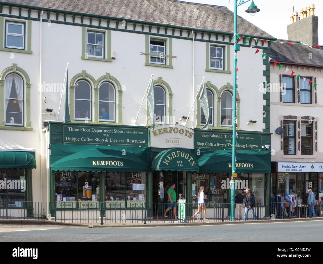 Kerfoots Department store, Porthmadog Stock Photo