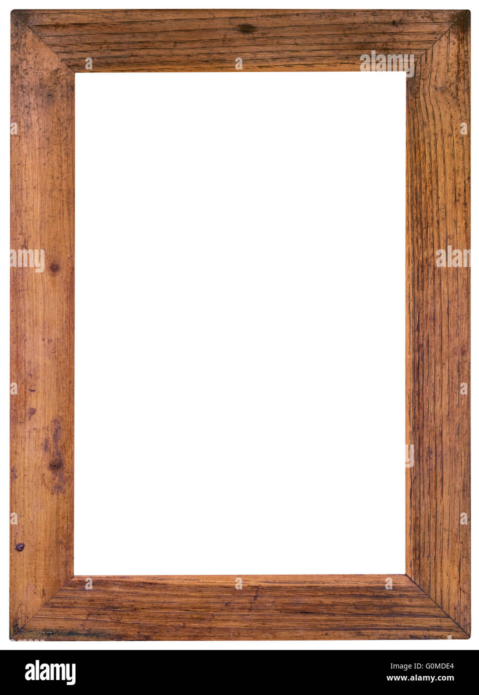Old Wooden Picture Frame Cutout Stock Photo