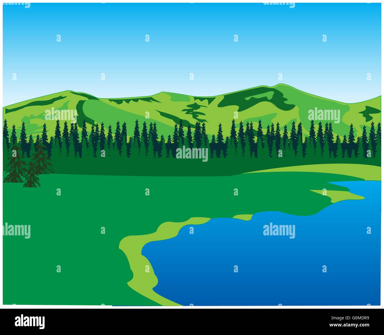 Beautiful year landscape Stock Vector Image & Art - Alamy