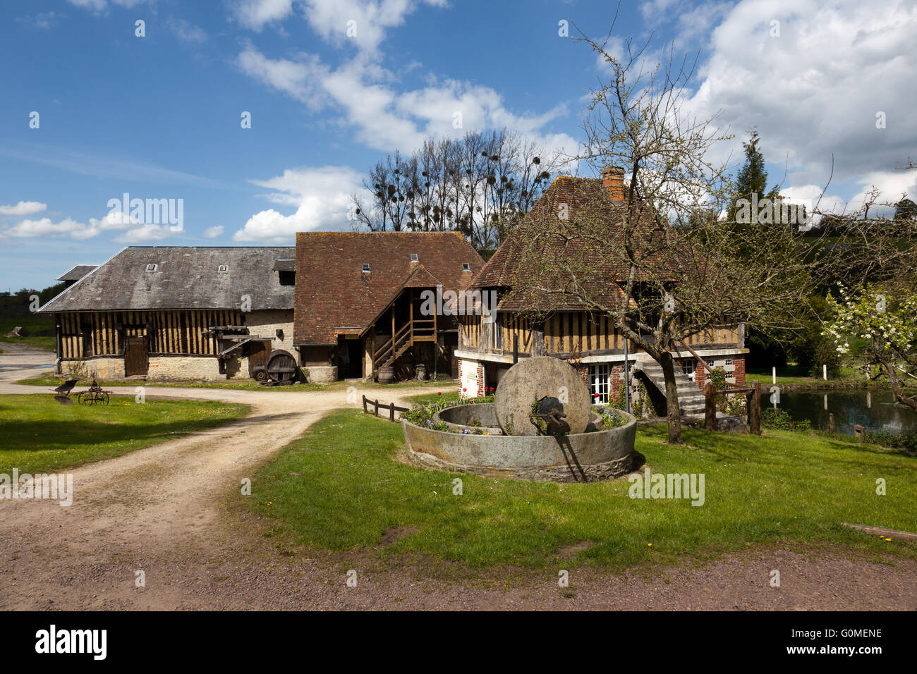 A cider farm in Normandy in France Stock Photo