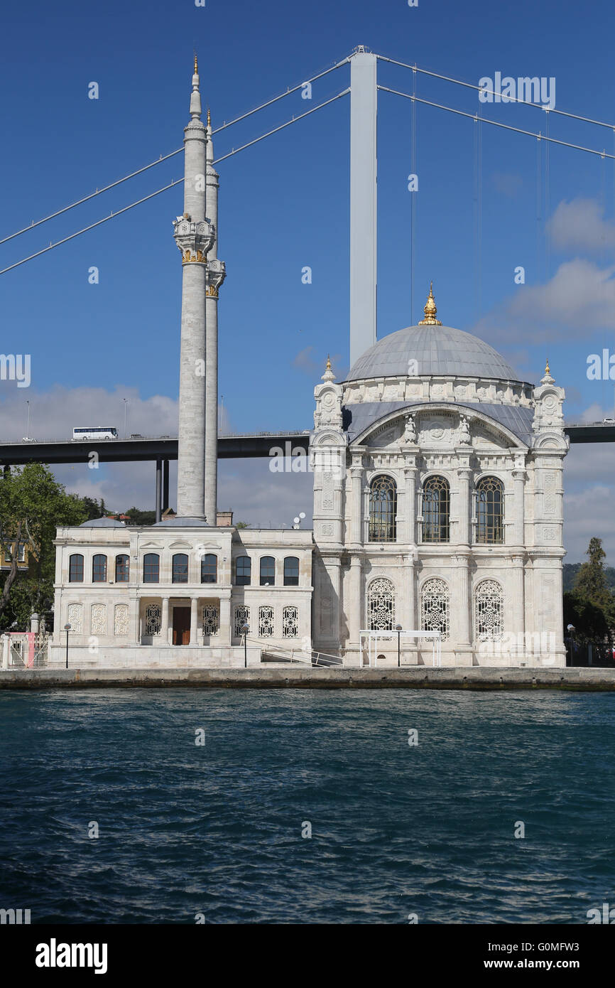 Ortakoy Buyuk Mecidiye Mosque In Istanbul City Turkey Stock Photo Alamy