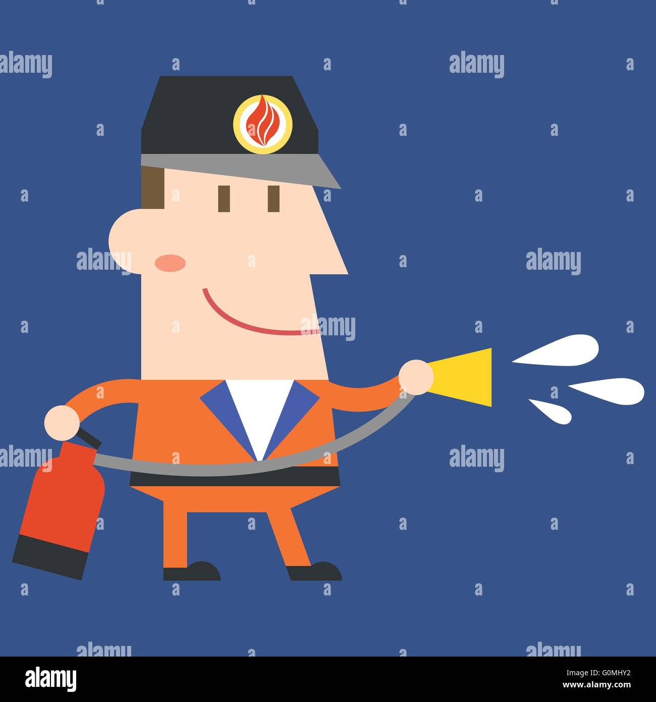 Fireman character hi-res stock photography and images - Alamy