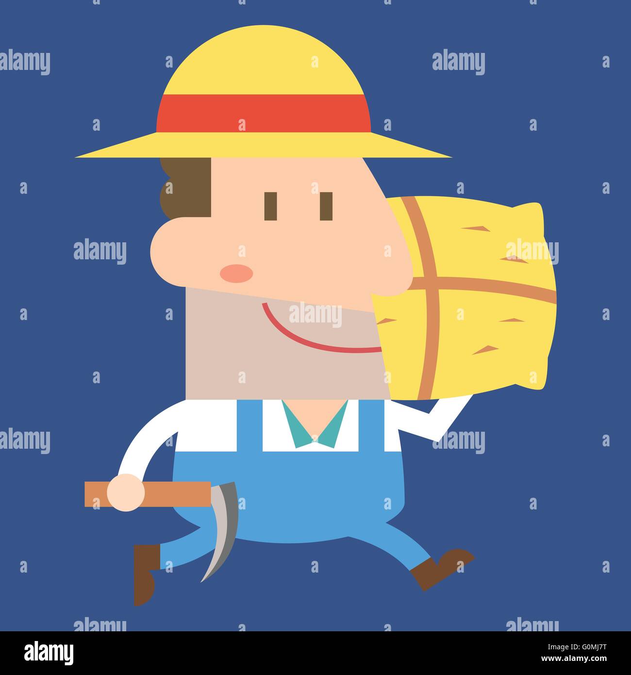 Rice farmer Stock Vector Images Alamy