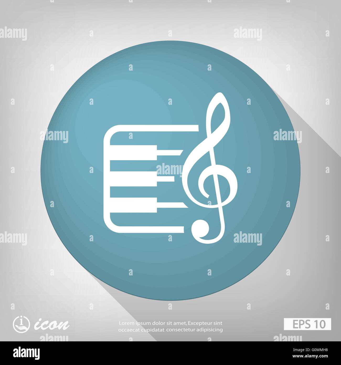 music key and keyboard icon Stock Vector Image & Art - Alamy