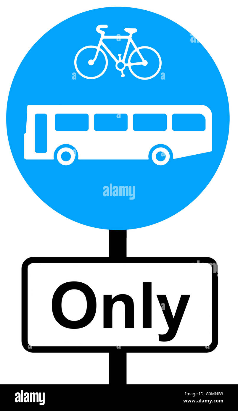 Buses and cycles only traffic sign Stock Photo Alamy