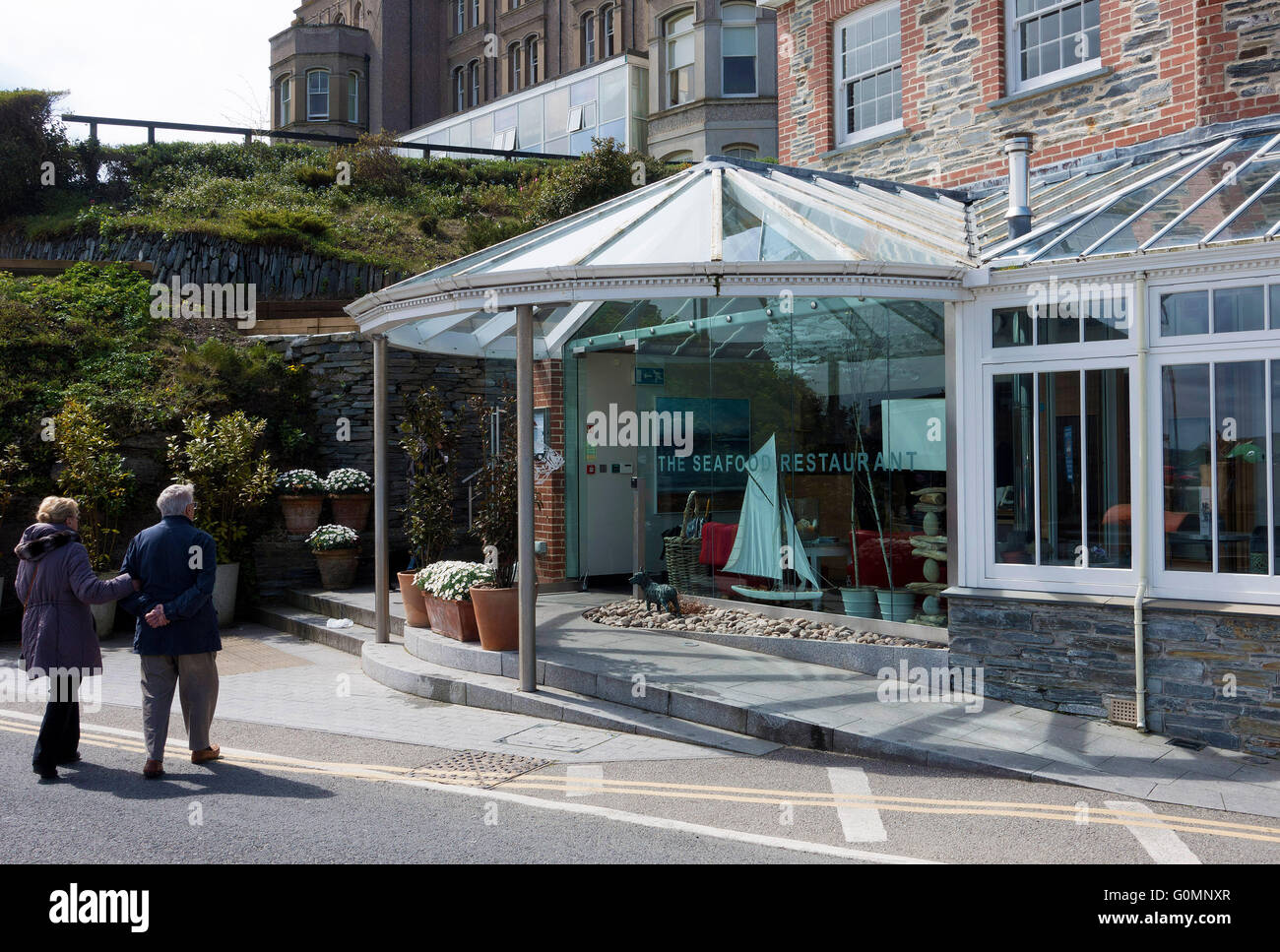 Rick Stein's Seafood Restaurant in Padstow,Cornwall Stock Photo - Alamy