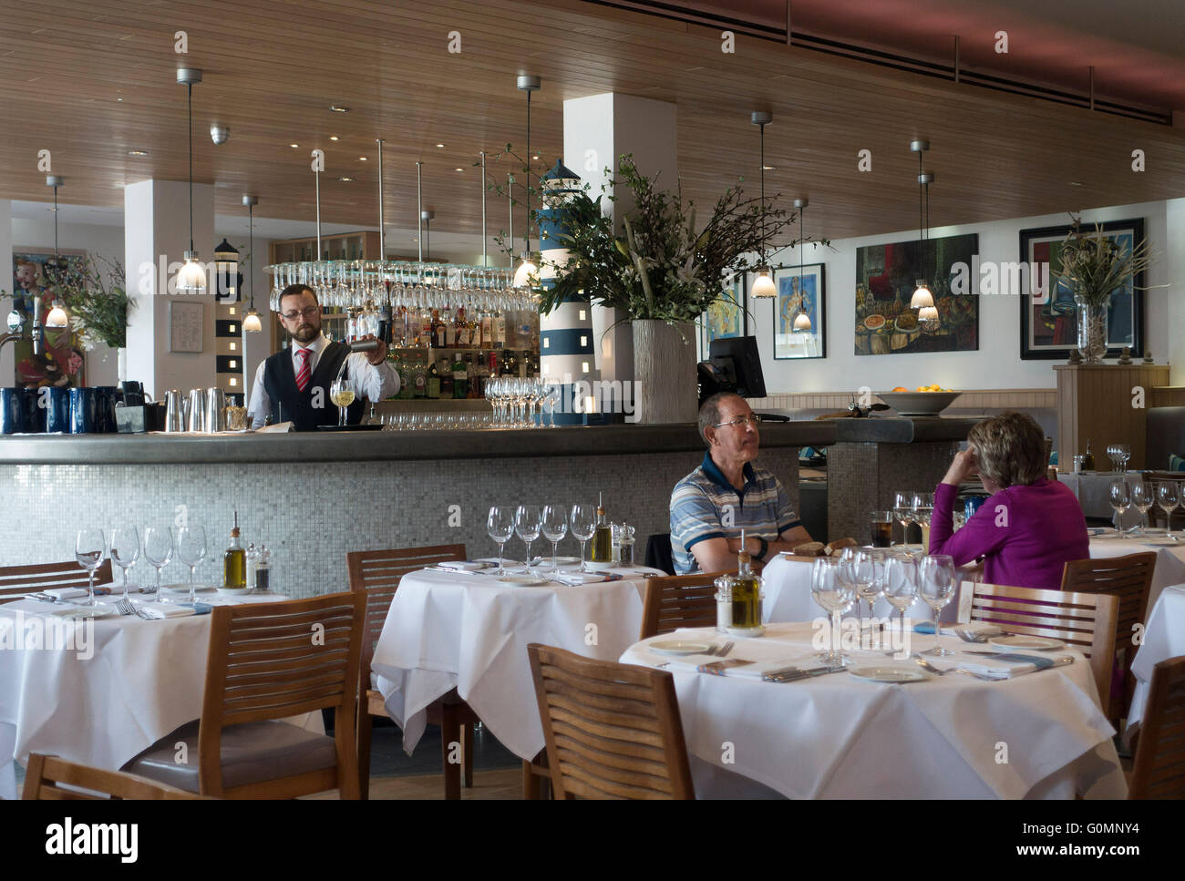 Rick Stein's Seafood Restaurant in Padstow,Cornwall Stock Photo