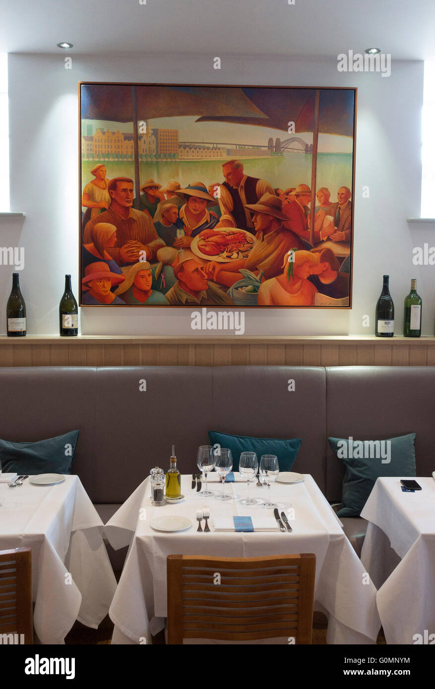 Rick Stein's Seafood Restaurant in Padstow,Cornwall: painting by Bob