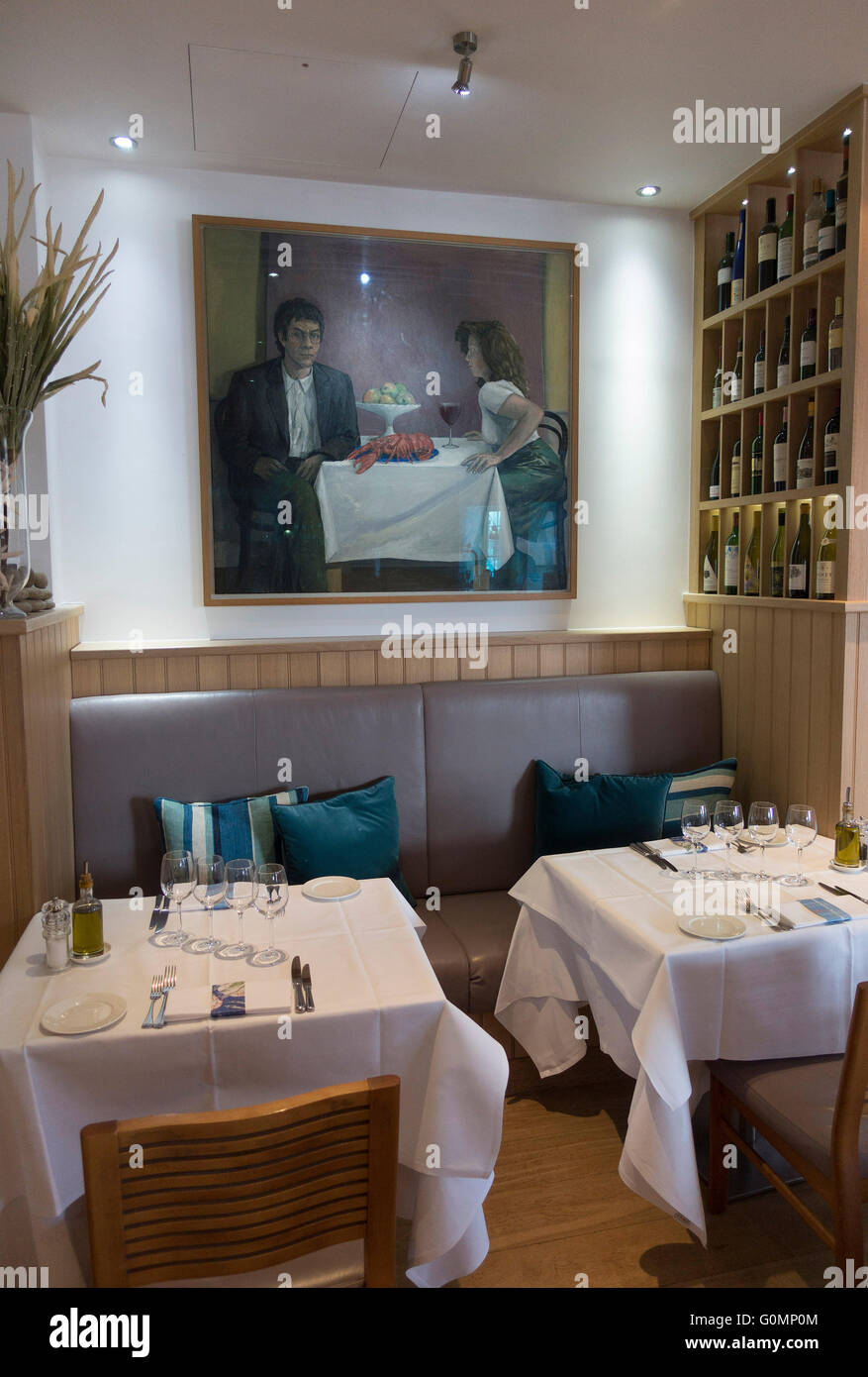 Rick Stein's Seafood Restaurant in Padstow,Cornwall: painting by David