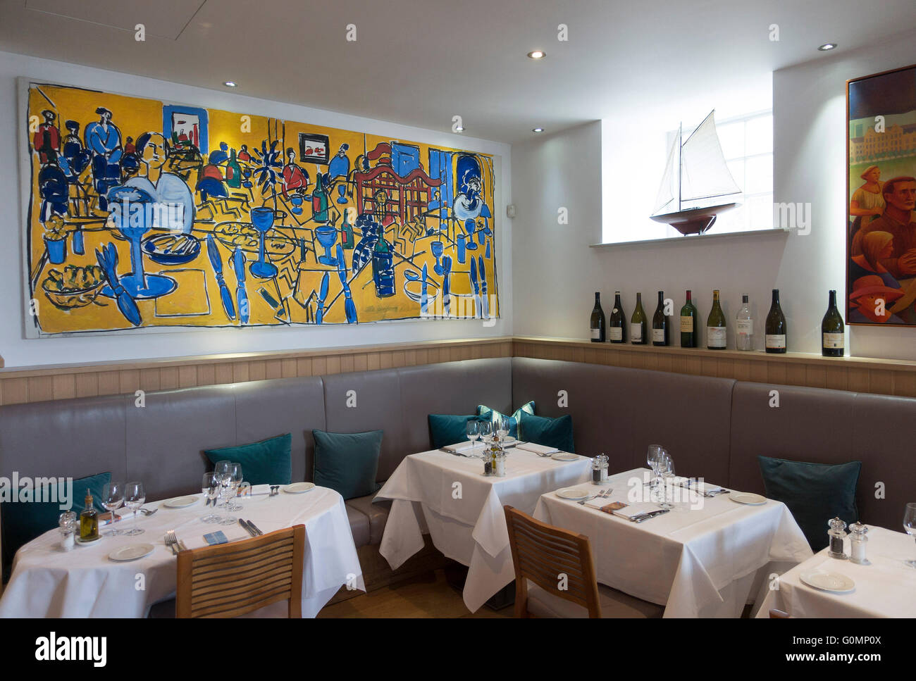 Rick Stein's Seafood Restaurant in Padstow,Cornwall: painting by Phil