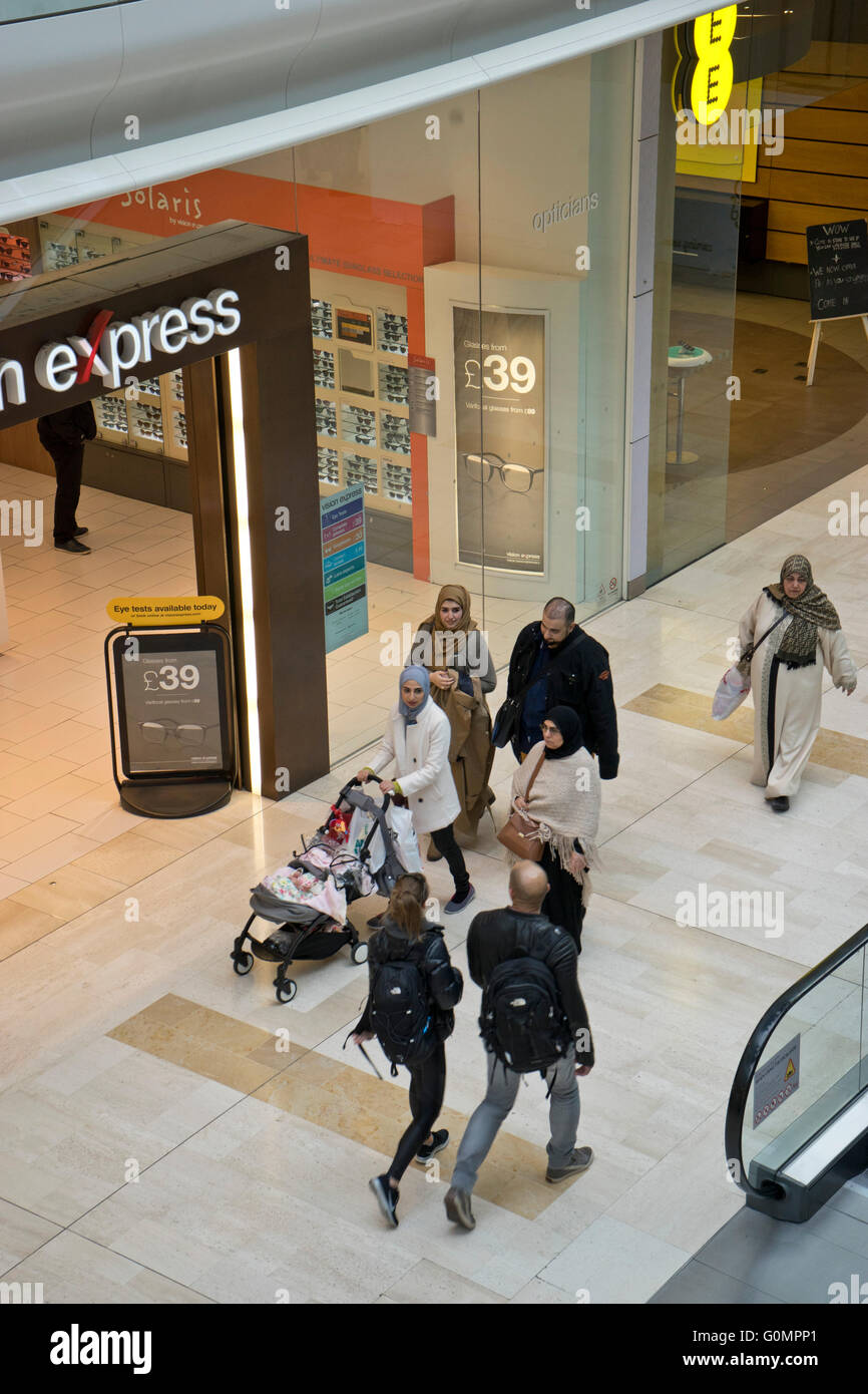 Shoppers at the Westfield shopping mall in Shepherd's Bush, London, UK Stock Photo