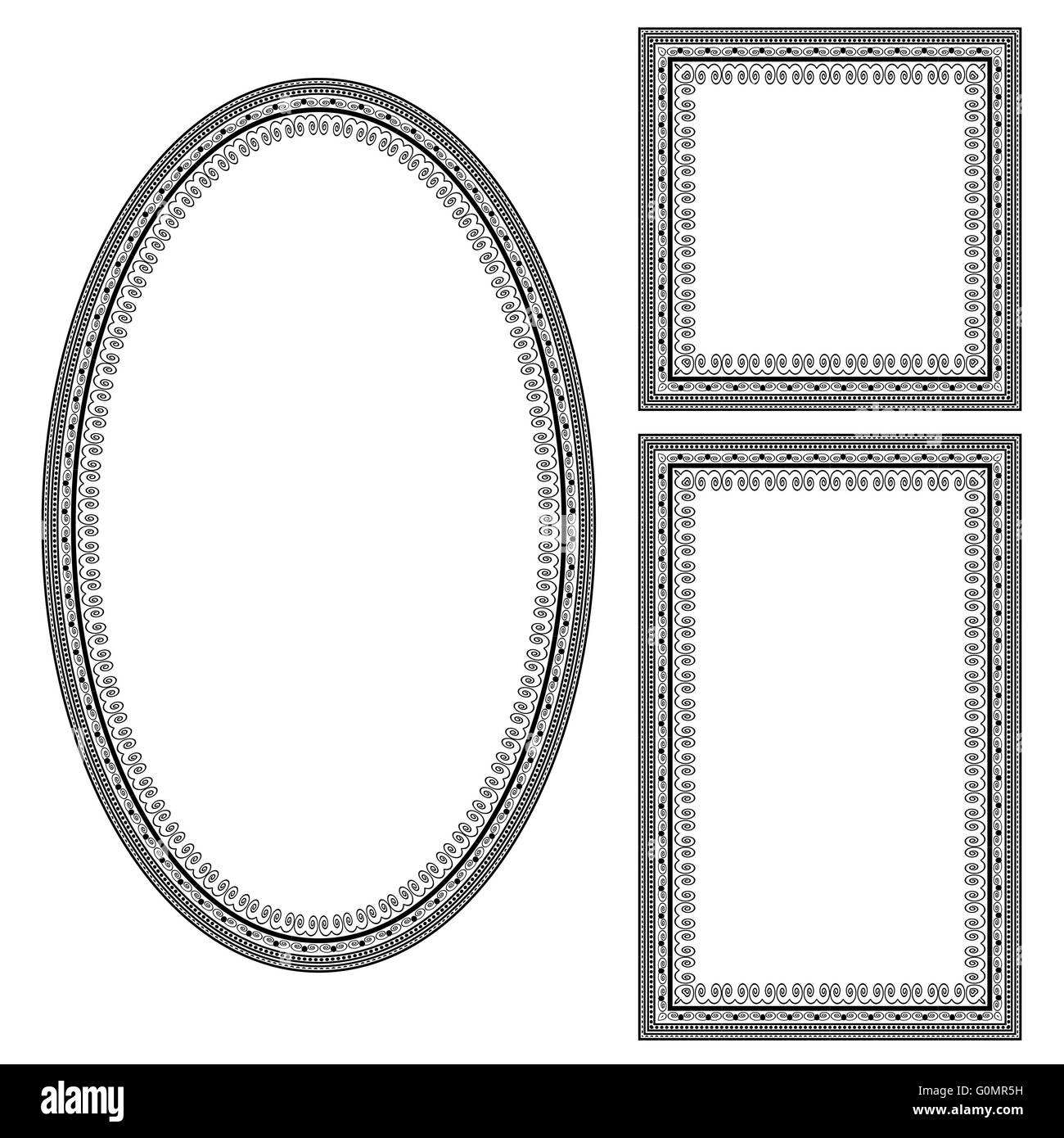 Set of Different Vintage Frames Stock Vector Image & Art - Alamy