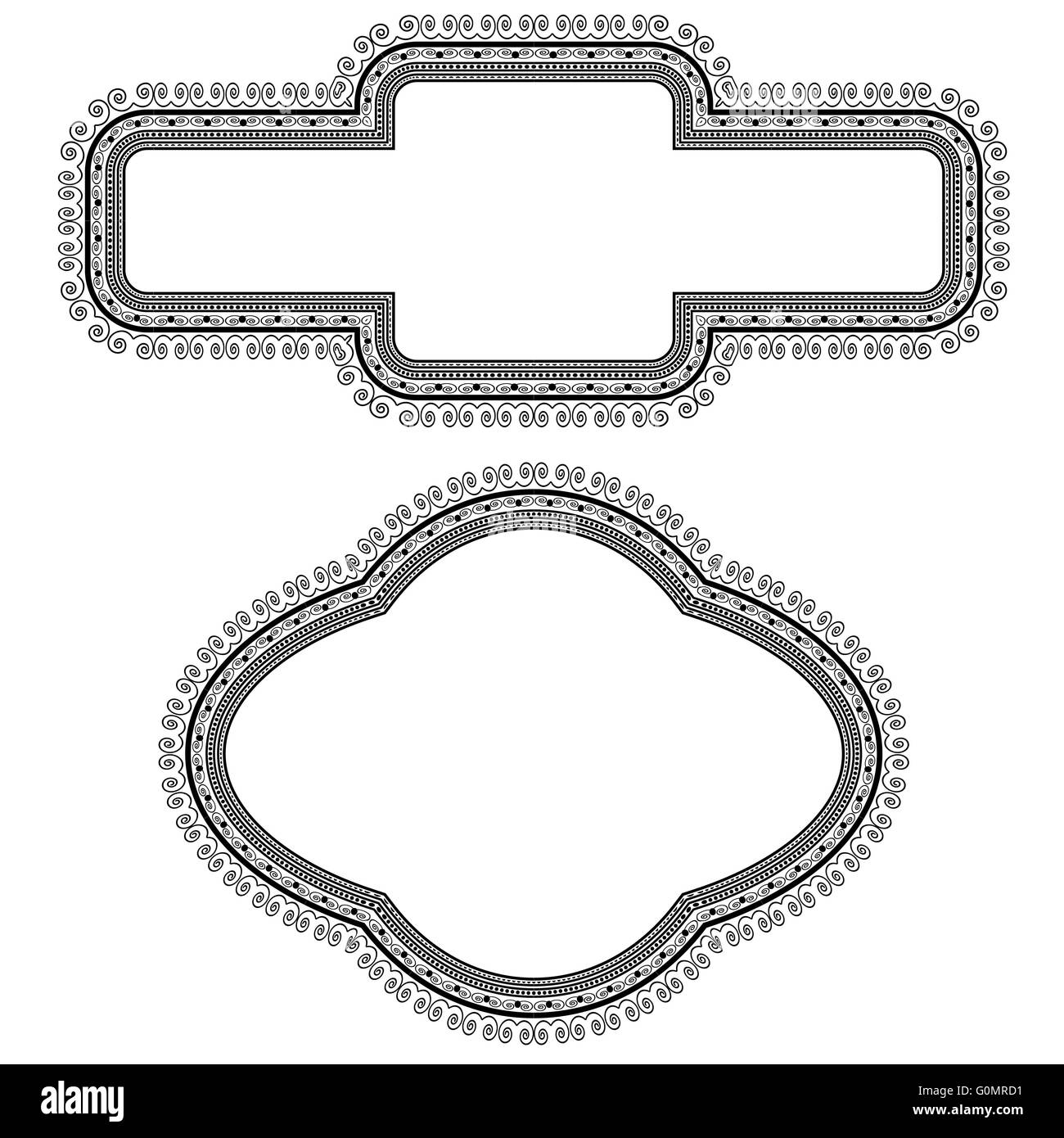 Set of Different Vintage Frames Stock Vector Image & Art - Alamy