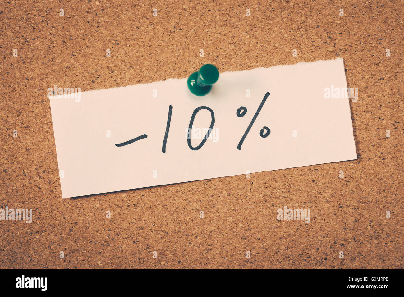 -10% minus percent Stock Photo