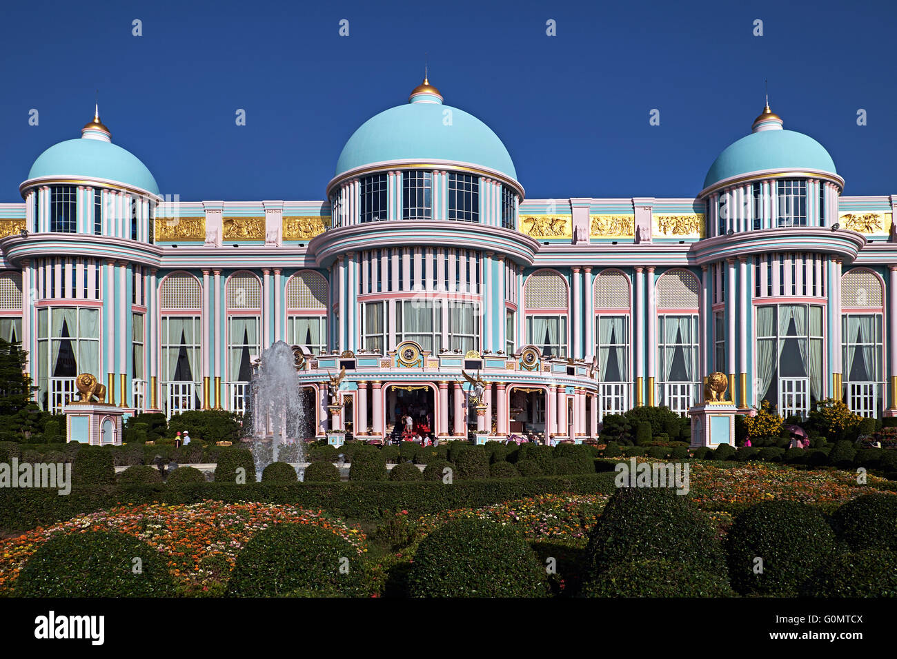 Sukhawadee Pattaya. The very colourful and opulent Sukhawadee open house mansion. Pattaya Thailand S. E. Asia. Stock Photo