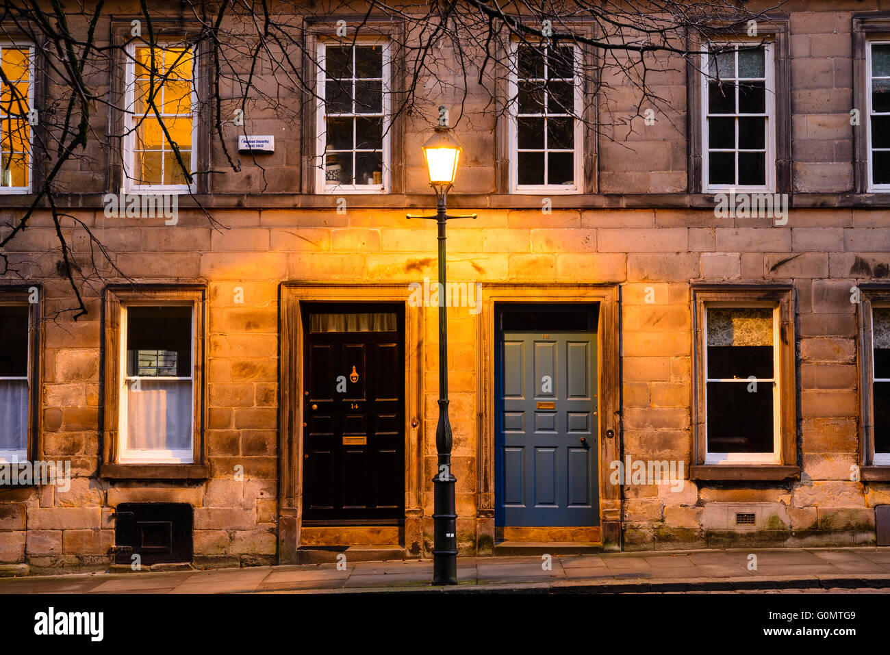 townhouses on Castle Hill Lancaster England Stock Photo Alamy