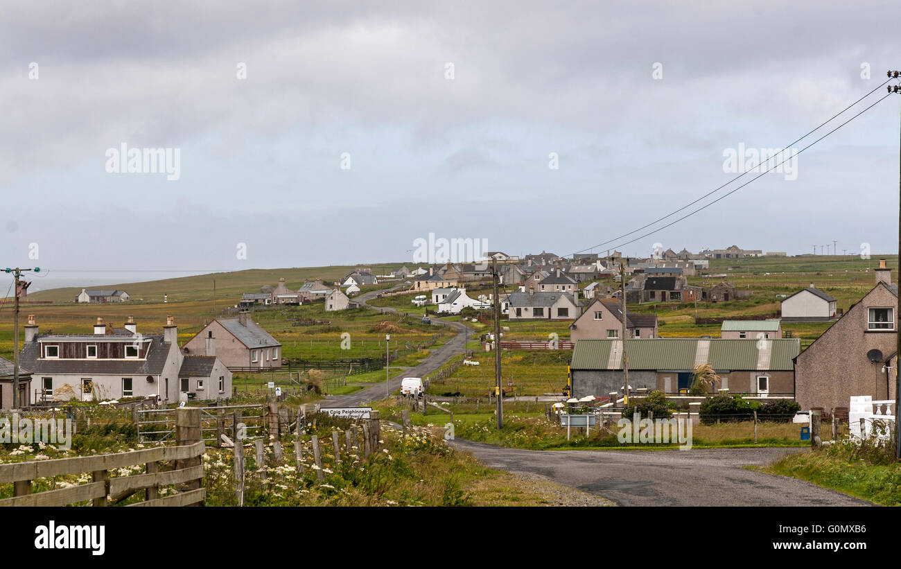 Fivepenny or Na Còig Peighinnean Nis, Ness, Isle of Lewis, Scotland Stock Photo