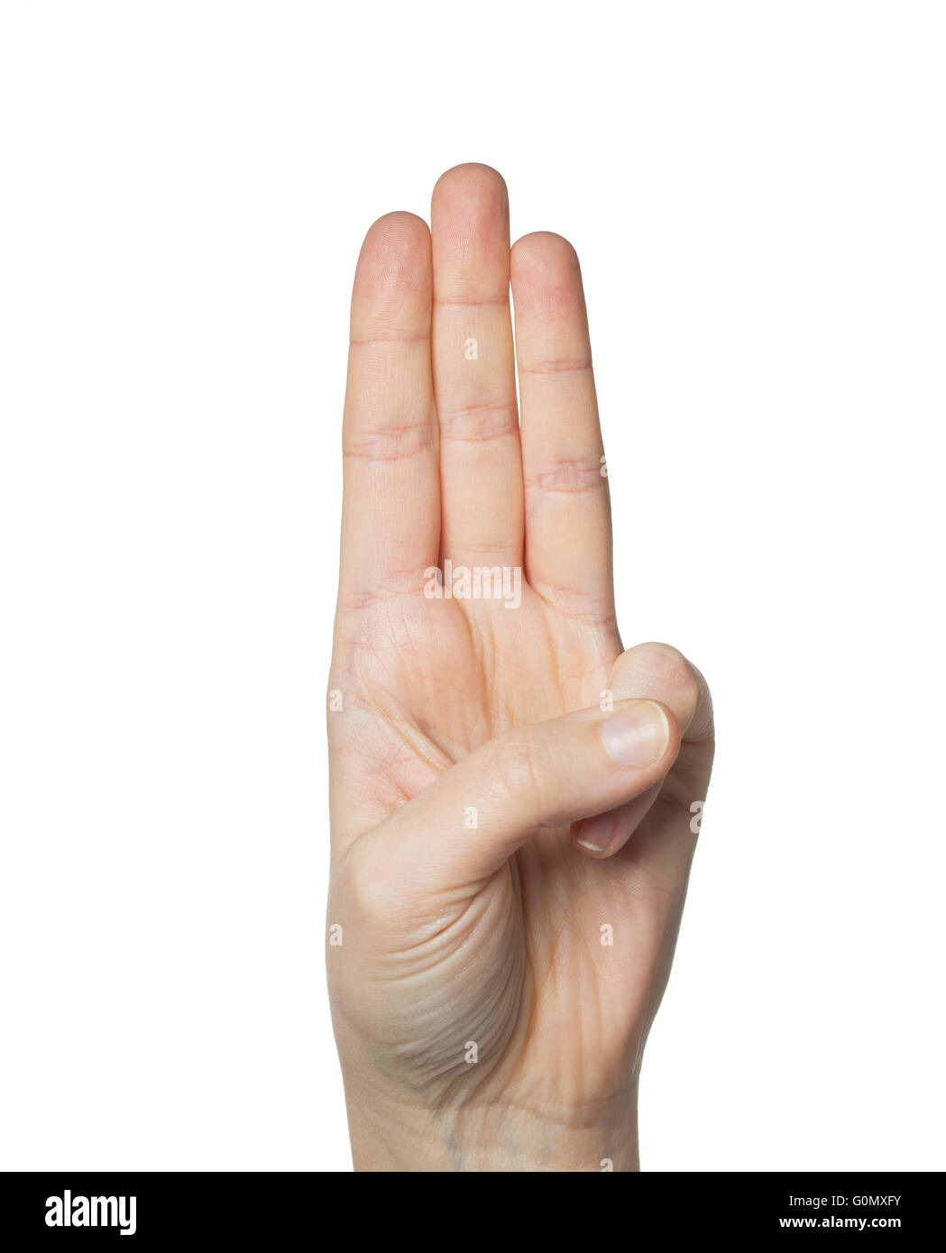 Three Fingers Up High Resolution Stock Photography And Images Alamy