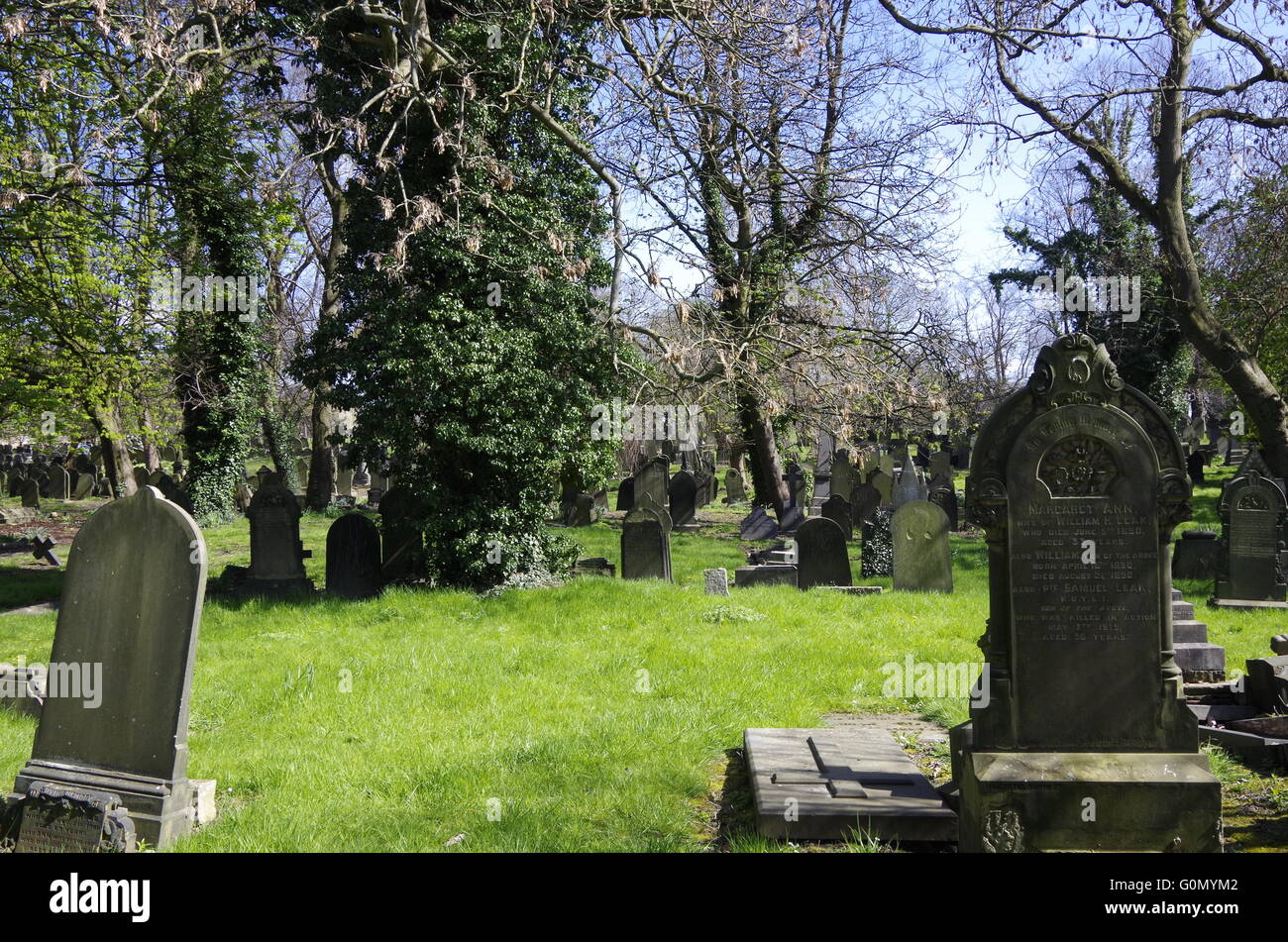 Leeds Burial Ground, Beckett Street Cemetery Stock Photo