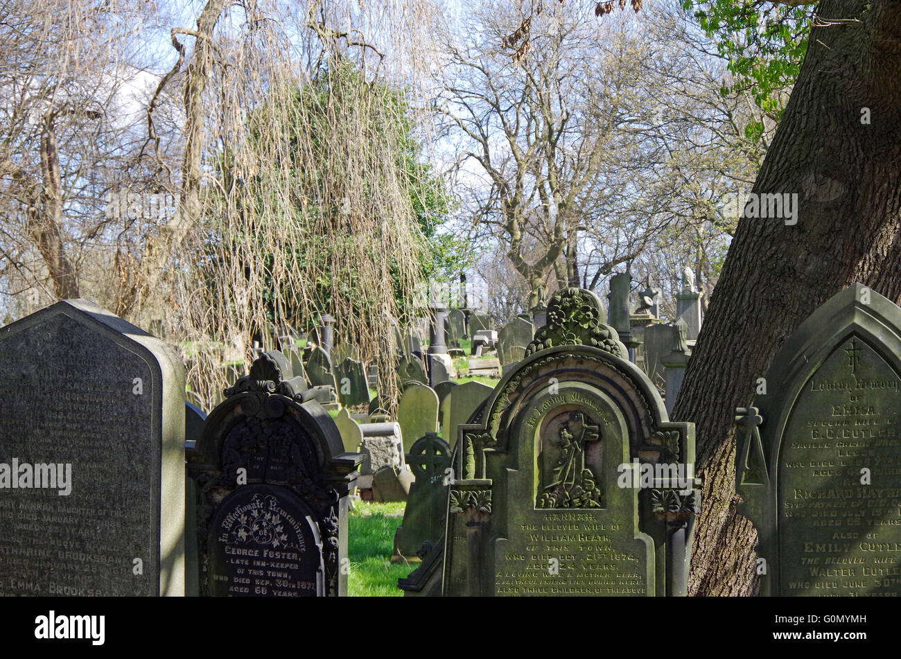 Leeds Burial Ground, Beckett Street Cemetery Stock Photo