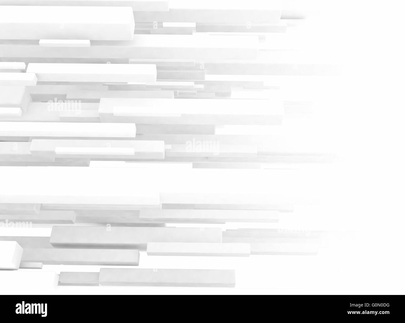 Abstract white light and shapes 3d illustration Stock Photo