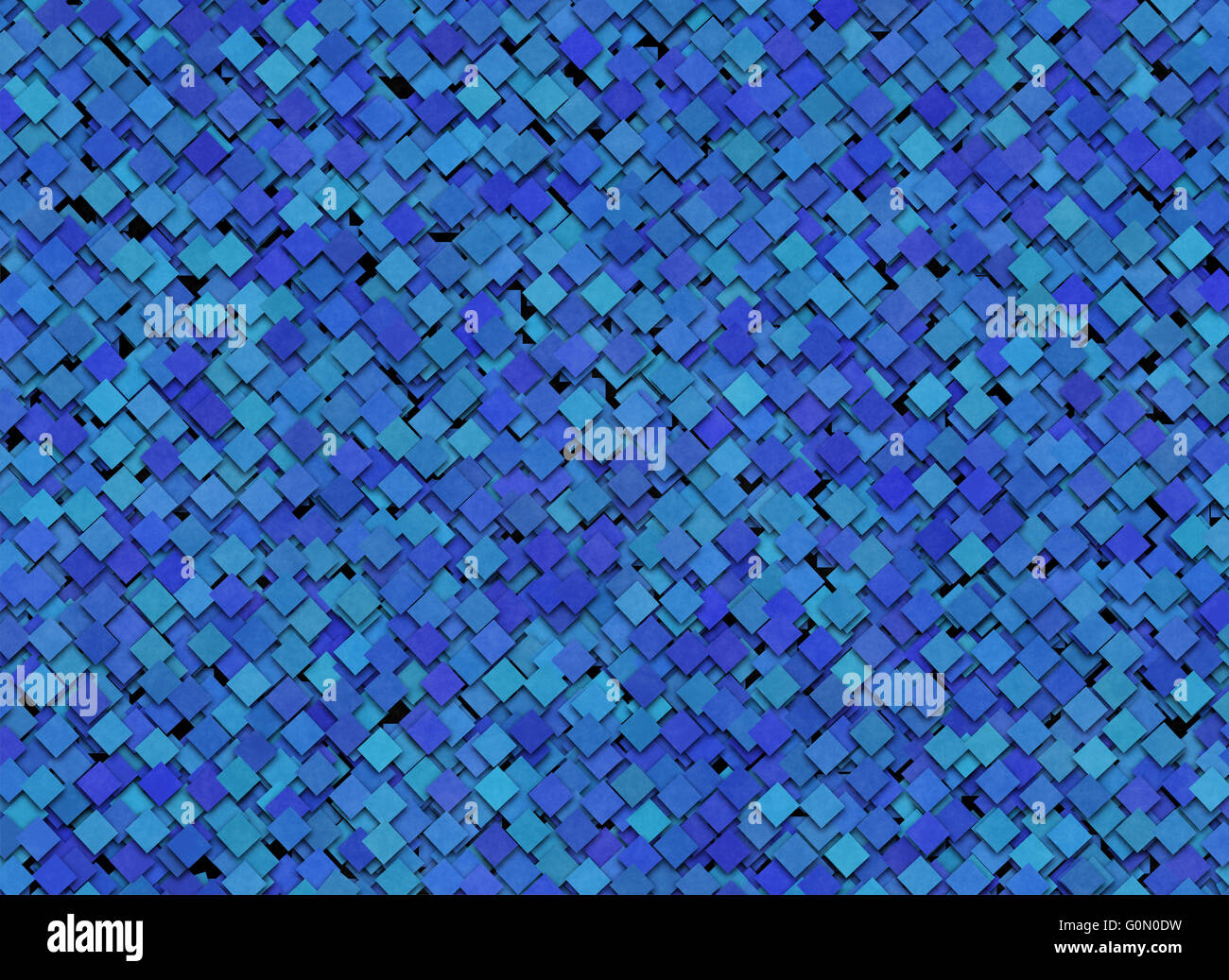 Blue confetti squares pattern background Stock Photo
