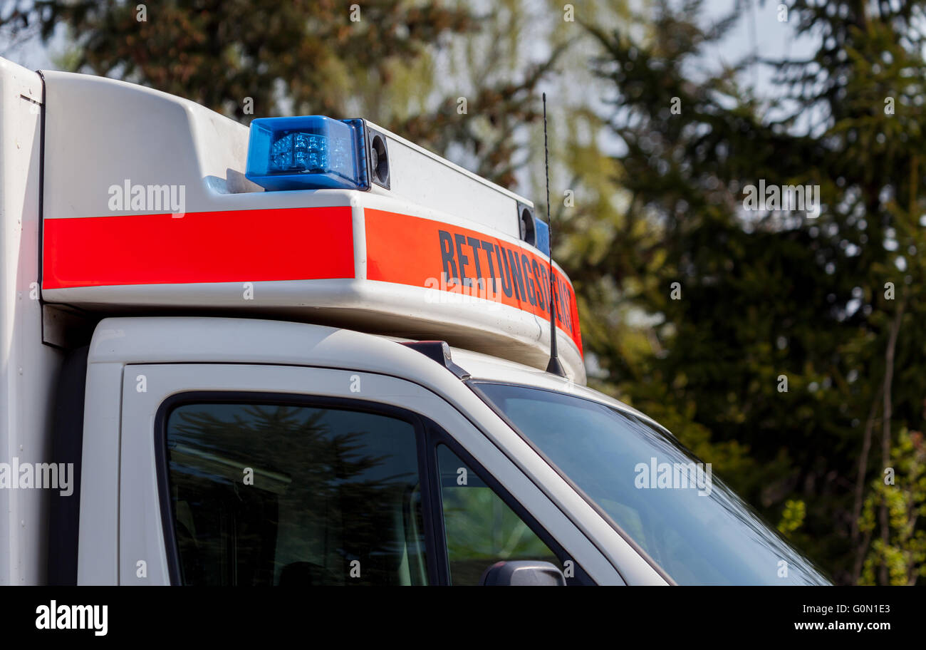 German emergency ambulance notarzt car hires stock photography and