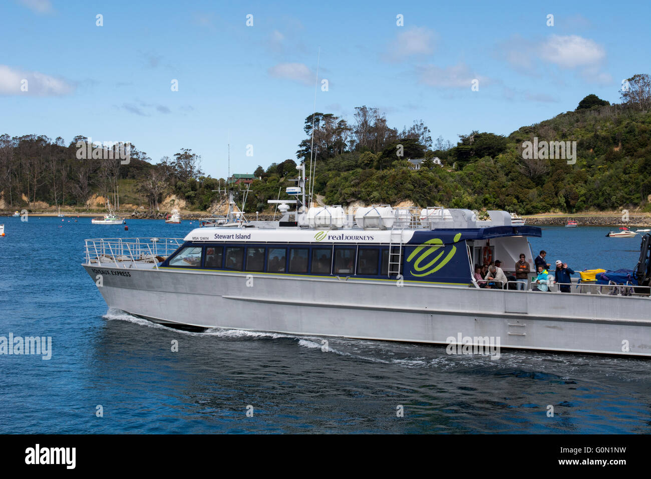 New Zealand, Stewart Island aka Rakiura, the third largest island in the country. Halfmoon Bay