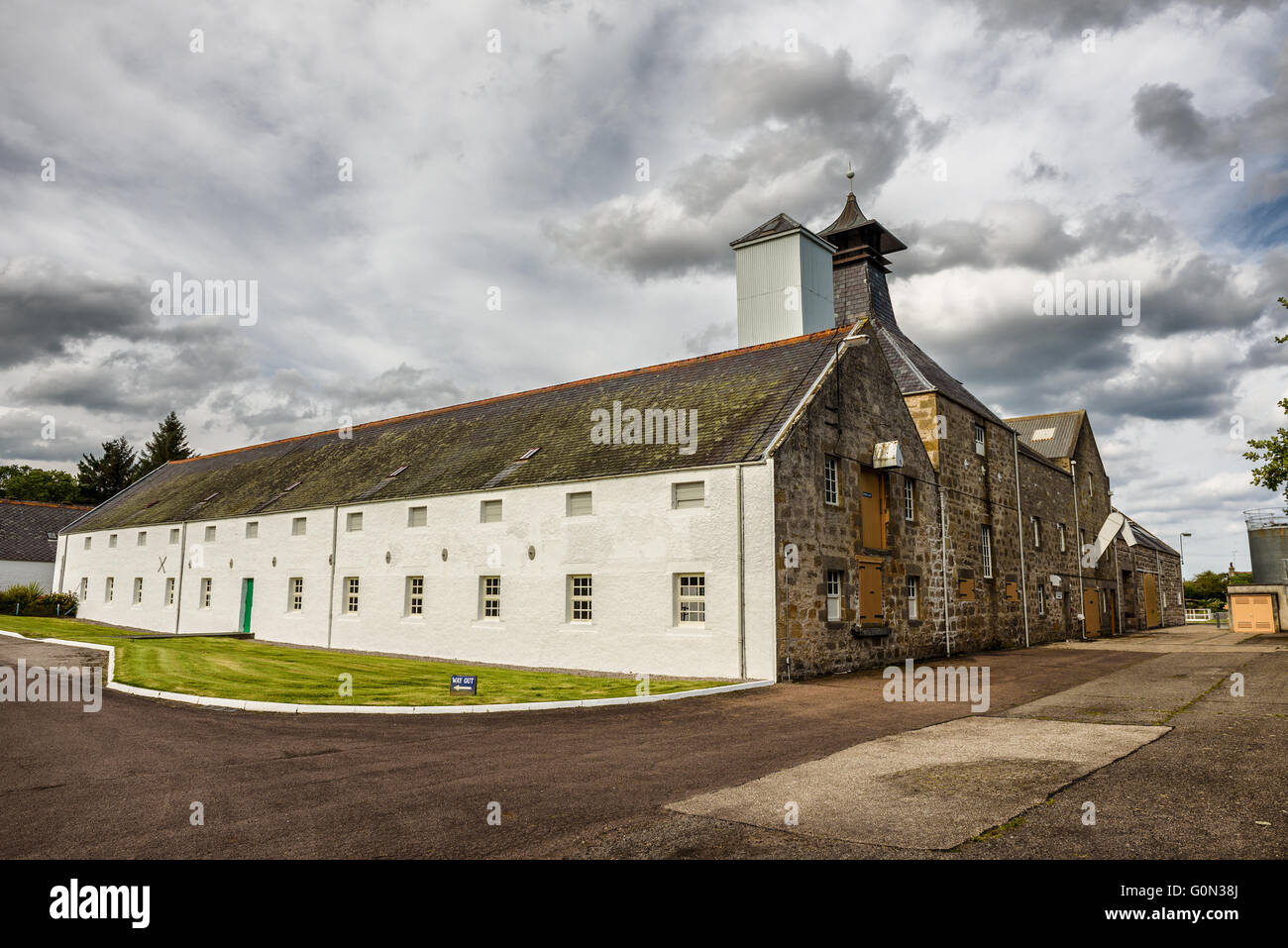 Exterior of the Dallas Dhu distillery in Scotland Stock Photo