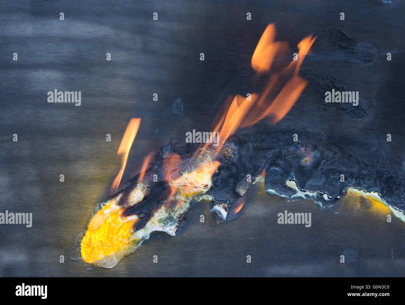 Flame burning by using some gel Stock Photo Alamy