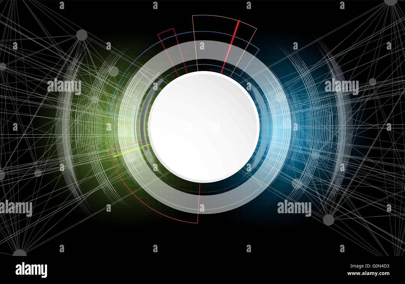 Abstract tech background. Futuristic interface. Vector illustration ...